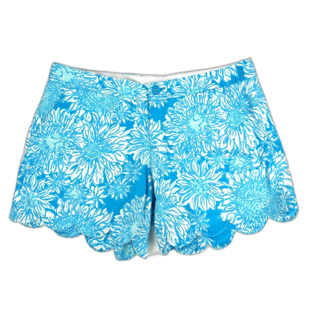LILLY PULITZER Buttercup Low Rise Stretch Short Lion in the Sun 70s Beachy Boho